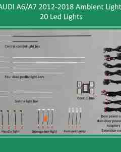 DIQ AMBIENT AUDI A6/A7 (Digital iQ Ambient Light for Audi A6/A7 mod. 2012-2018 with 20 Lights)