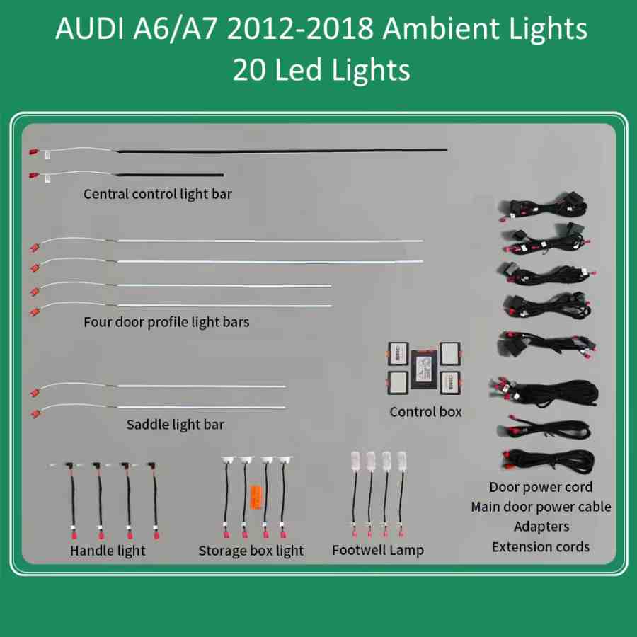 DIQ AMBIENT AUDI A6/A7 (Digital iQ Ambient Light for Audi A6/A7 mod. 2012-2018 with 20 Lights)