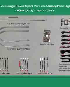 DIQ AMBIENT LR RANGE ROVER SPORT (L494) SM mod. 2013-2021 (Digital iQ Ambient Light for LAND ROVER RANGE ROVER SPORT L494 mod. 2013-2021 with 20 Lights)