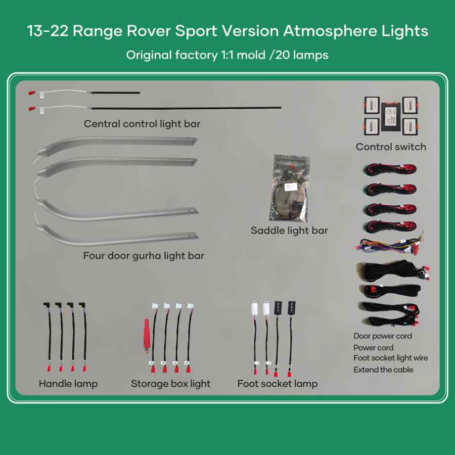 Digital iQ Ambient Light Range Rover Sport mod. 2013-2021, 20 Lights