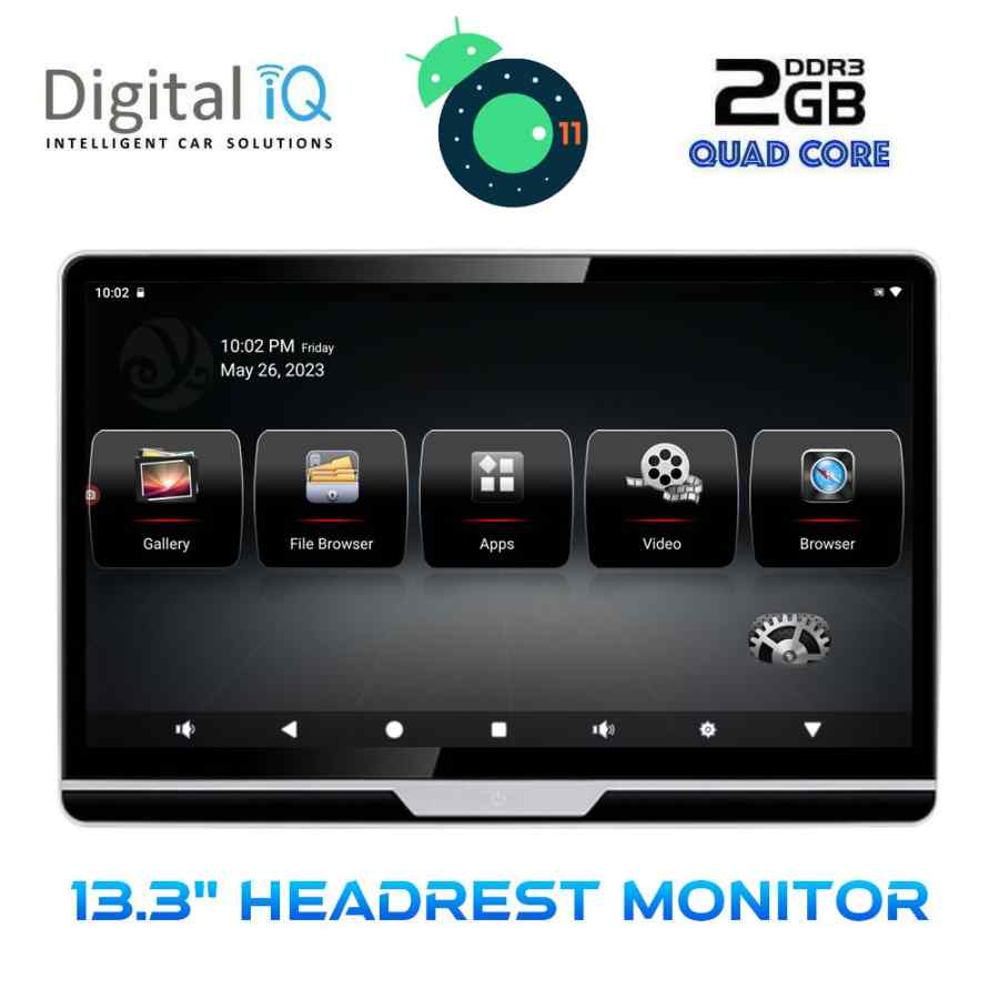 DIGITAL IQ AN1330_HR 13.3” HEADREST MONITOR