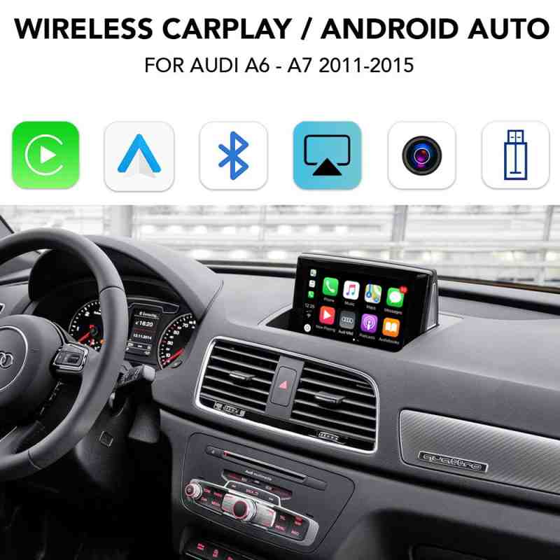 DIGITAL IQ AD 215 CPA (WIRELESS CARPLAY / ANDROID AUTO BOX with 2 CAMERA IN for AUDI A6 - A7 mod. 2011-2015 with MMI 3G)
