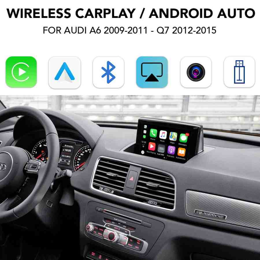 DIGITAL IQ AD 217 CPA (WIRELESS CARPLAY / ANDROID AUTO BOX with 2 CAMERA IN for AUDI A6 mod. 2009-2011 - Q7 mod. 2010-2015 with MMI 3G)
