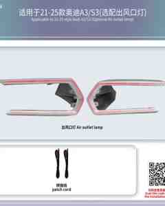 DIQ AIRVENT AUDI A3 (8Y-2) mod. 2021-2025 (Digital iQ Turbine Air Vent Ambient Light Kit for AUDI A3 8Y mod. 2021-2025)