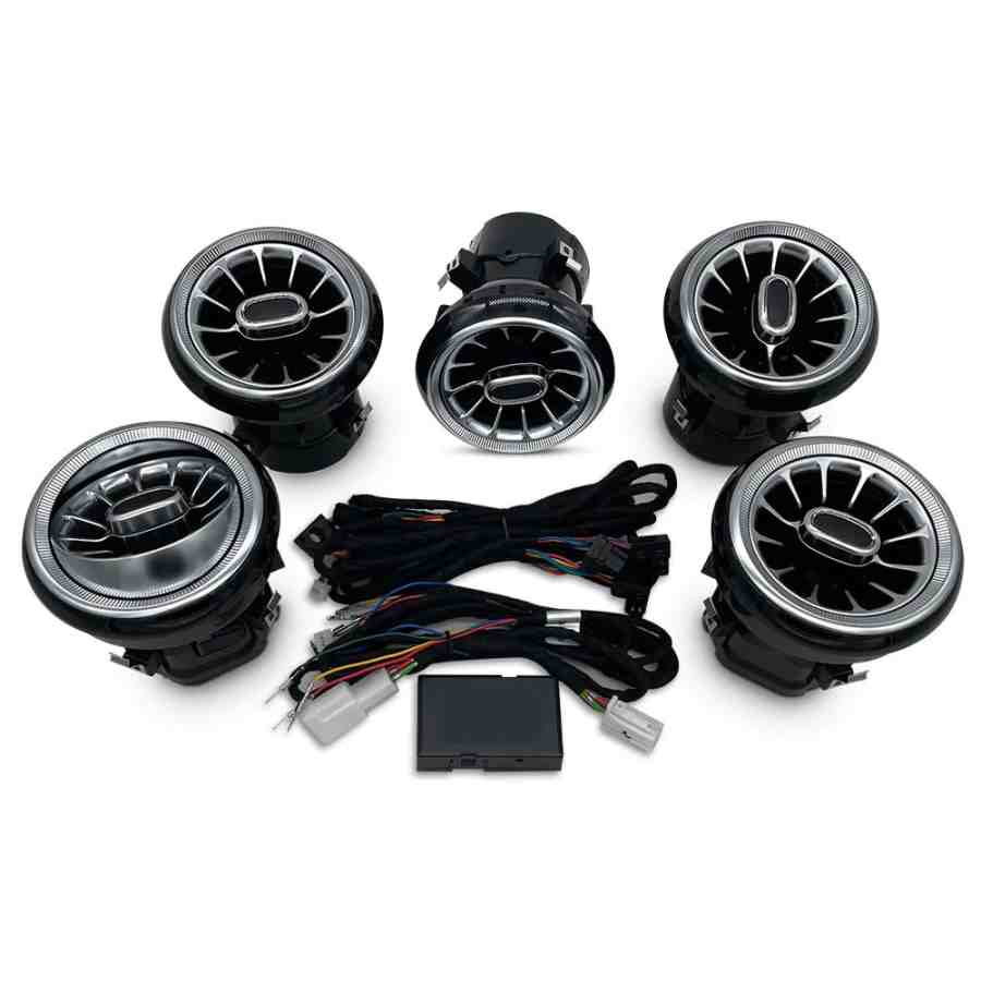 DIQ AMBIENT 8176 GB - AIRVENTS for BENZ A-CLA-GLA mod. 2012-2019 (Digital iQ Turbine Air Vent Ambient Light Kit for MERCEDES A - CLA - GLA mod. 2012-2020)
