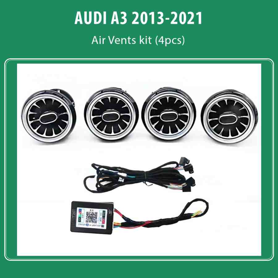 DIQ AIRVENT AUDI A3 (8V-3) mod. 2013-2021 (Digital iQ Turbine Air Vent Ambient Light Kit for AUDI A3 8V mod. 2013-2021)