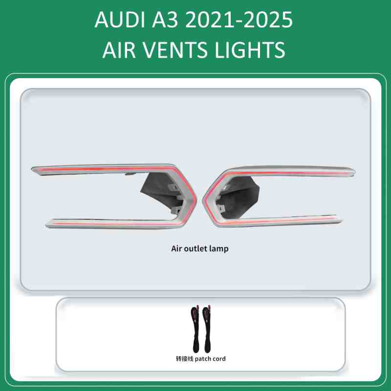 DIQ AIRVENT AUDI A3 (8Y-2) mod. 2021-2025 (Digital iQ Turbine Air Vent Ambient Light Kit for AUDI A3 8Y mod. 2021-2025)