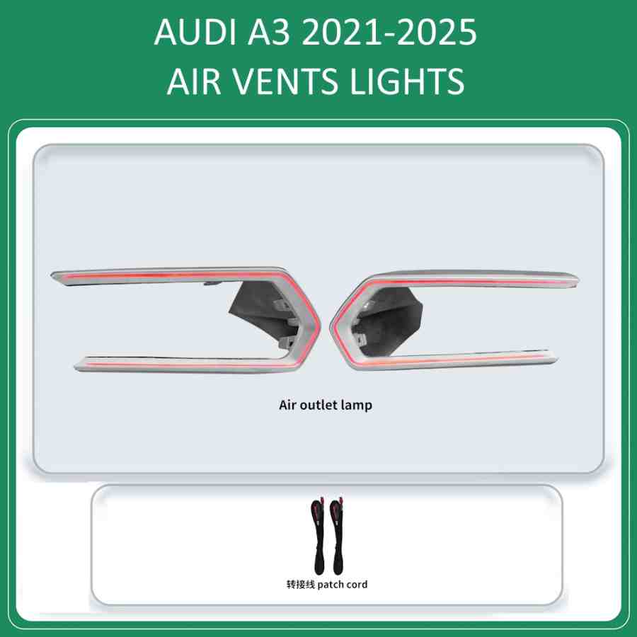 DIQ AIRVENT AUDI A3 (8Y-2) mod. 2021-2025 (Digital iQ Turbine Air Vent Ambient Light Kit for AUDI A3 8Y mod. 2021-2025)