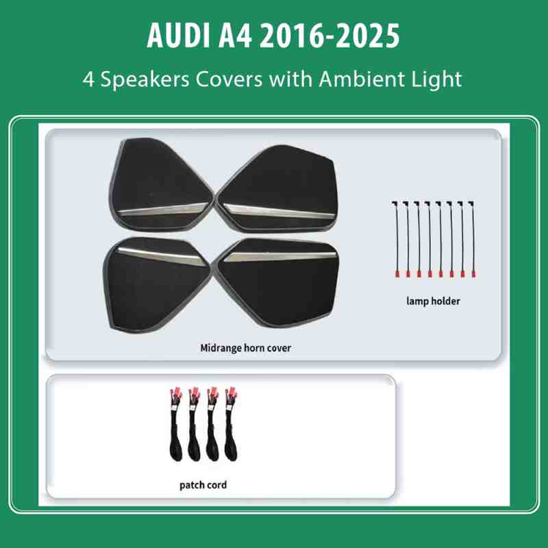 DIQ AMBIENT AUDI A4 ADPJ19 (Digital iQ Ambient Light for AUDI A4 mod. 2016-2025, 4 Speakers Covers)