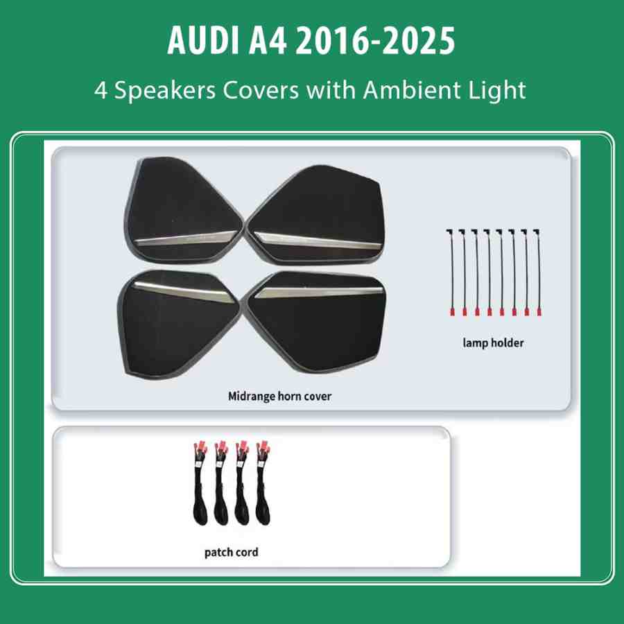 DIQ AMBIENT AUDI A4 ADPJ19 (Digital iQ Ambient Light for AUDI A4 mod. 2016-2025, 4 Speakers Covers)