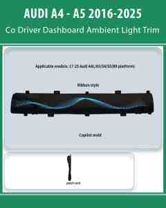 DIQ AMBIENT AUDI A4 - A5 ADPJ03 (Digital iQ Ambient Light for AUDI A4- A5 mod. 2016-2025, Co-Driver Dashboard Ambient Light Trim)