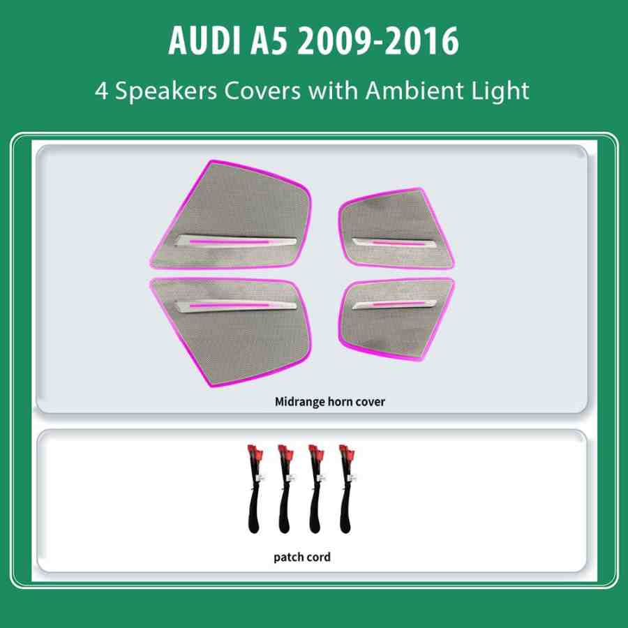 DIQ AMBIENT AUDI A5 ADPJ29 (Digital iQ Ambient Light for AUDI A5 mod. 2009-2016, 4 Speakers Covers)