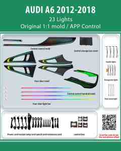 DIQ AMBIENT AUDI A6 TRIM (Digital iQ Ambient Light for Audi A6 mod. 2012-2018 with 23 Lights, Trim)