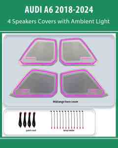 DIQ AMBIENT AUDI A6 ADPJ20 (Digital iQ Ambient Light for Audi A6 mod. 2018-2024, 4 Speakers Covers)