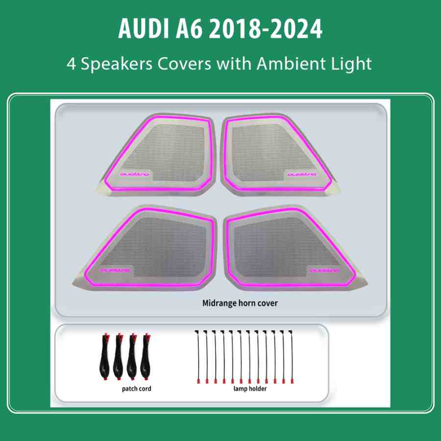 DIQ AMBIENT AUDI A6 ADPJ20 (Digital iQ Ambient Light for Audi A6 mod. 2018-2024, 4 Speakers Covers)