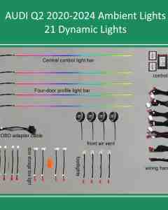 DIQ AMBIENT AUDI Q2 DYN (Digital iQ Ambient Light for Audi Q2 mod. 2020-2020 with 21 Dynamic Lights)