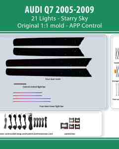 DIQ AMBIENT AUDI Q7 TRIM (4L) (Digital iQ Ambient Light for Audi Q7 mod. 2005-2010 with 21 Lights, Starry Sky)