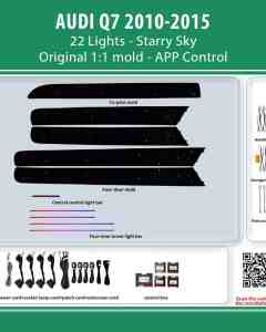 DIQ AMBIENT AUDI Q7 FL TRIM (4L) (Digital iQ Ambient Light for Audi Q7 mod. 2005-2010 with 22 Lights, Starry Sky)