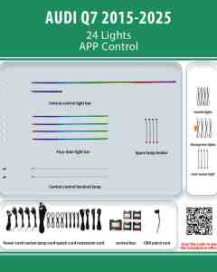 DIQ AMBIENT AUDI Q7 HC-AD05 (Digital iQ Ambient Light for Audi Q7 mod. 2015-2025 with 24 Lights)