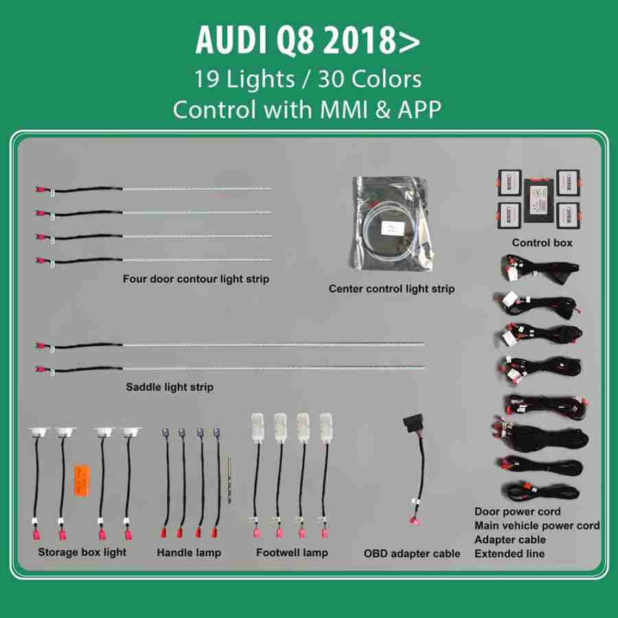 DIQ AMBIENT AUDI Q8 mod. 2018> (Digital iQ Ambient Light Audi Q8 mod