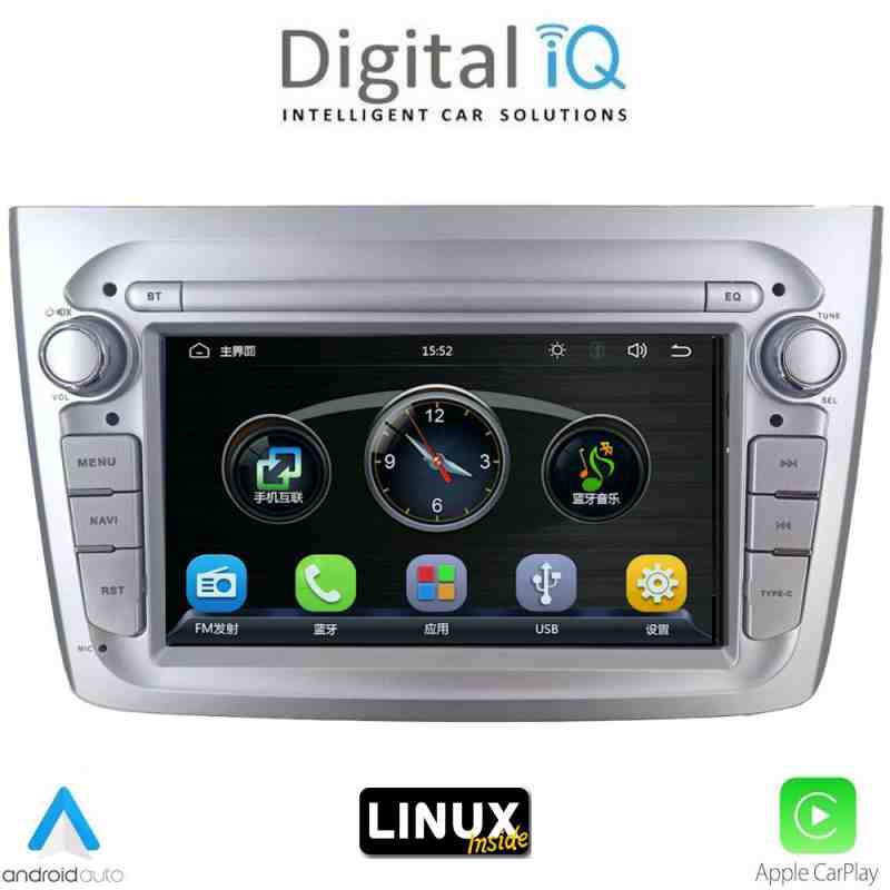 DIGITAL IQ BLA 057SL_CPA (7" DECK) MULTIMEDIA LINUX SYSTEM for ALFA ROMEO MITO mod. 2008-2018 (SILVER)