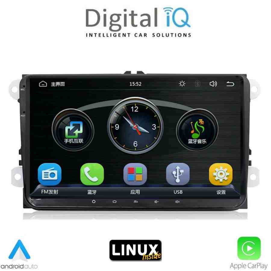DIGITAL IQ BLA 080_CPA (9" DECK) MULTIMEDIA LINUX SYSTEM for VW – SKODA – SEAT mod. 2004-2014
