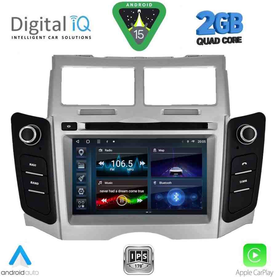 DIGITAL IQ BLD 029_CPA (7" DECK) MULTIMEDIA SYSTEM for TOYOTA YARIS mod. 2006-2011
