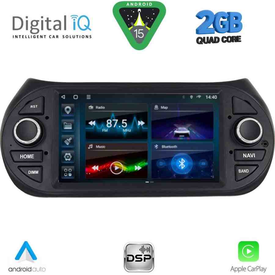 DIGITAL IQ BLD 092_CPA (7" DECK) MULTIMEDIA for CT NEMO – FT FIORINO-QUBO – PG BIPPER mod. 2008-2018