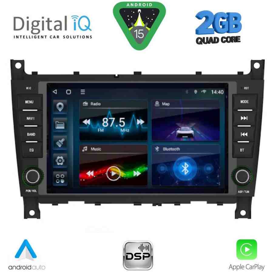 DIGITAL IQ BLD 093_CPA (8" DECK) MULTIMEDIA SYSTEM for MERCEDES C (W203) - CLK (W209) mod. 2004-2008