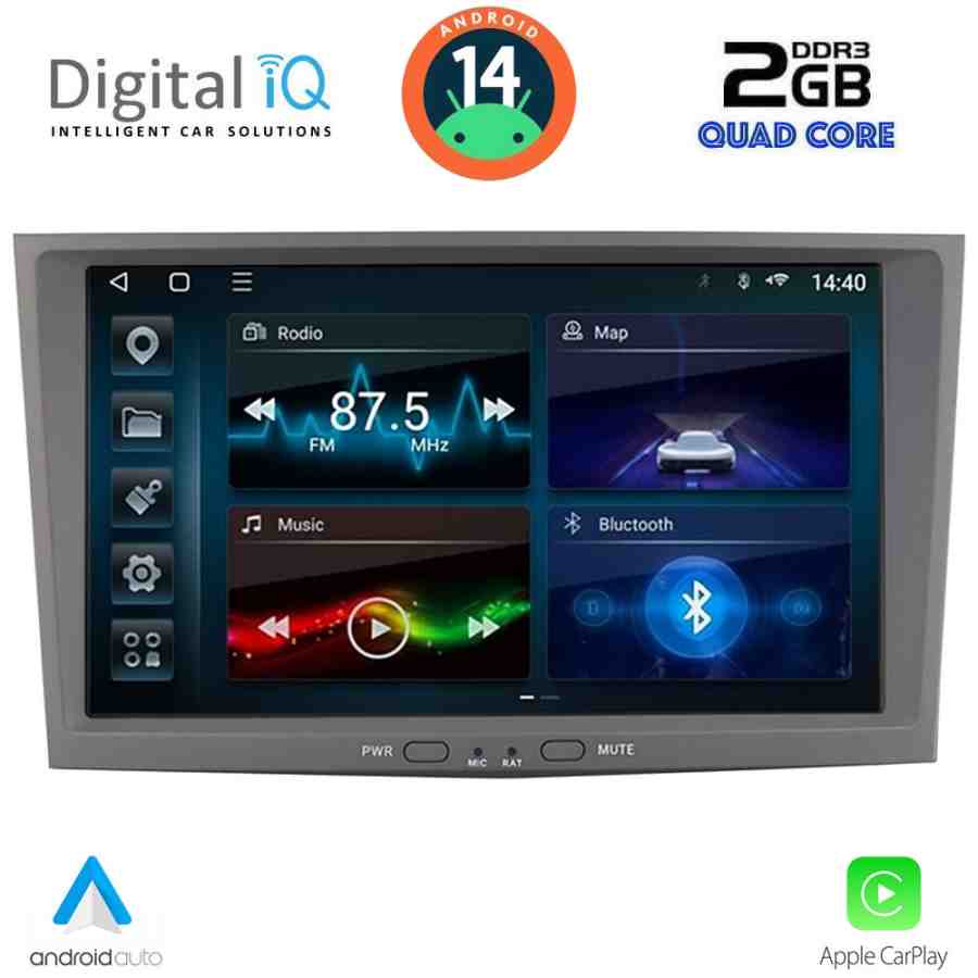 DIGITAL IQ BLD 218GR_CPA (8" DECK) MULTIMEDIA SYSTEM for OPEL ALL mod. 2003-2014 (GREY)