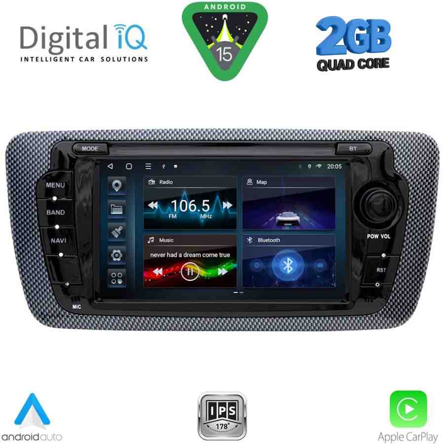 DIGITAL IQ BLD 046_CPA (7" DECK) MULTIMEDIA for SEAT IBIZA mod. 2008-2015