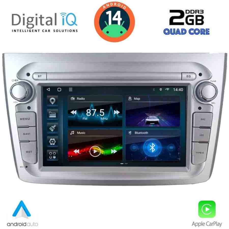 DIGITAL IQ BLD 257SL_CPA (7" DECK) MULTIMEDIA SYSTEM for ALFA ROMEO MITO mod. 2008-2018 (SILVER)