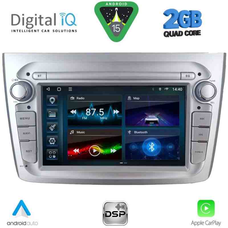 DIGITAL IQ BLD 257SL_CPA (7" DECK) MULTIMEDIA SYSTEM for ALFA ROMEO MITO mod. 2008-2018 (SILVER)