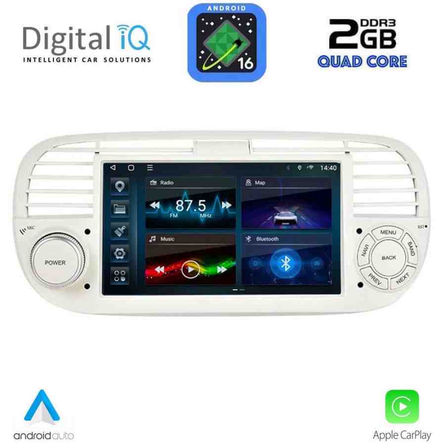 DIGITAL IQ BLD 265BG_CPA (7" DECK) MULTIMEDIA SYSTEM for FIAT 500 mod. 2007-2015 (BEIGE)