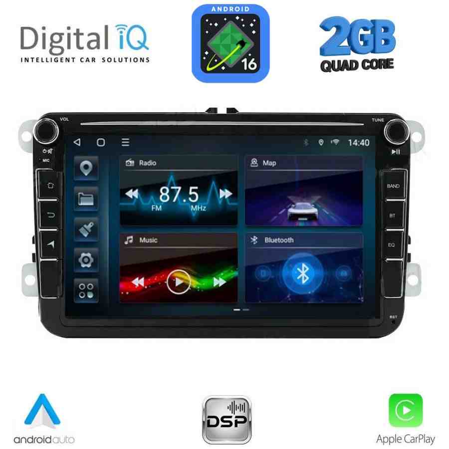 DIGITAL IQ BLD 279_CPA (8'' DECK) MULTIMEDIA SYSTEM for VW - SKODA - SEAT mod. 2004-2016