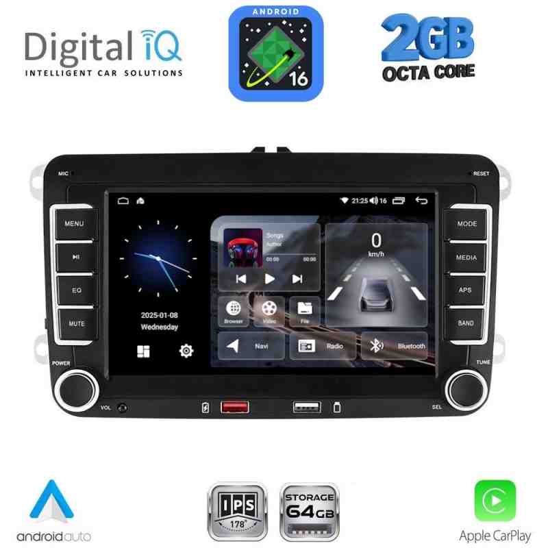 DIGITAL IQ BLE 304_CPA (7" DECK) MULTIMEDIA SYSTEM for VW - SKODA - SEAT mod. 2004-2014