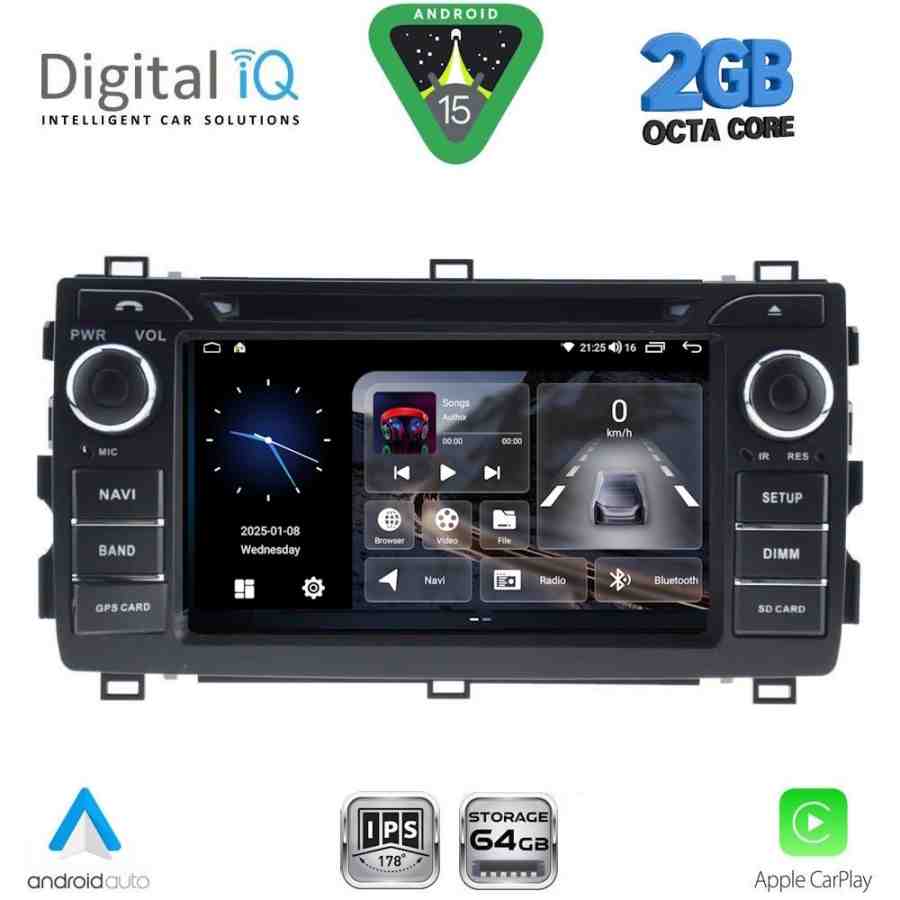 DIGITAL IQ BLE 308_CPA (7" DECK) MULTIMEDIA OEM for TOYOTA AURIS mod. 2012-2015