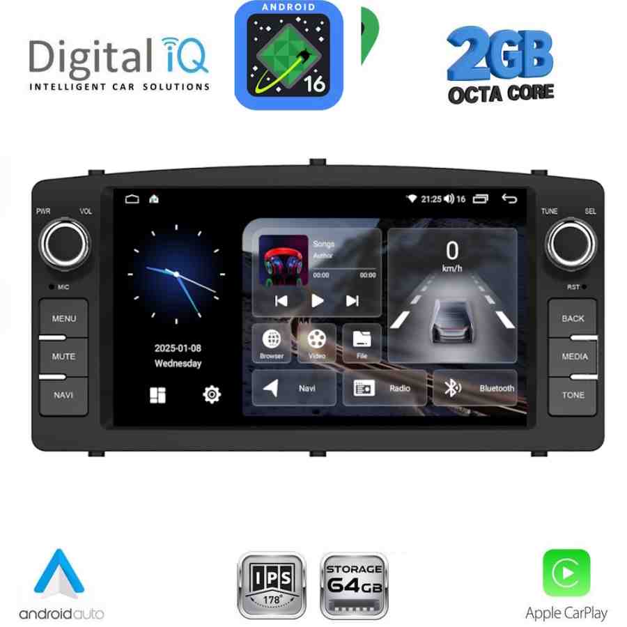 DIGITAL IQ BLE 310_CPA (7" DECK) MULTIMEDIA OEM for TOYOTA COROLLA mod. 2000-2006