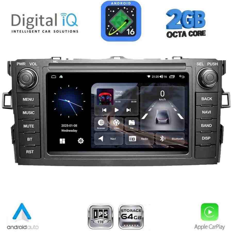 DIGITAL IQ BLE 328_CPA (7" DECK) MULTIMEDIA SYSTEM for TOYOTA AURIS mod. 2007-2012