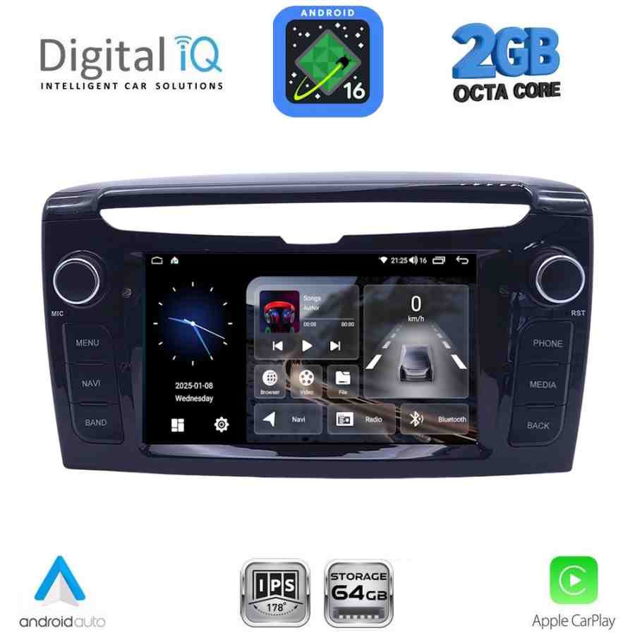 DIGITAL IQ BLE 344_CPA (7" DECK) MULTIMEDIA SYSTEM for LANCIA YPSILON mod. 2011+