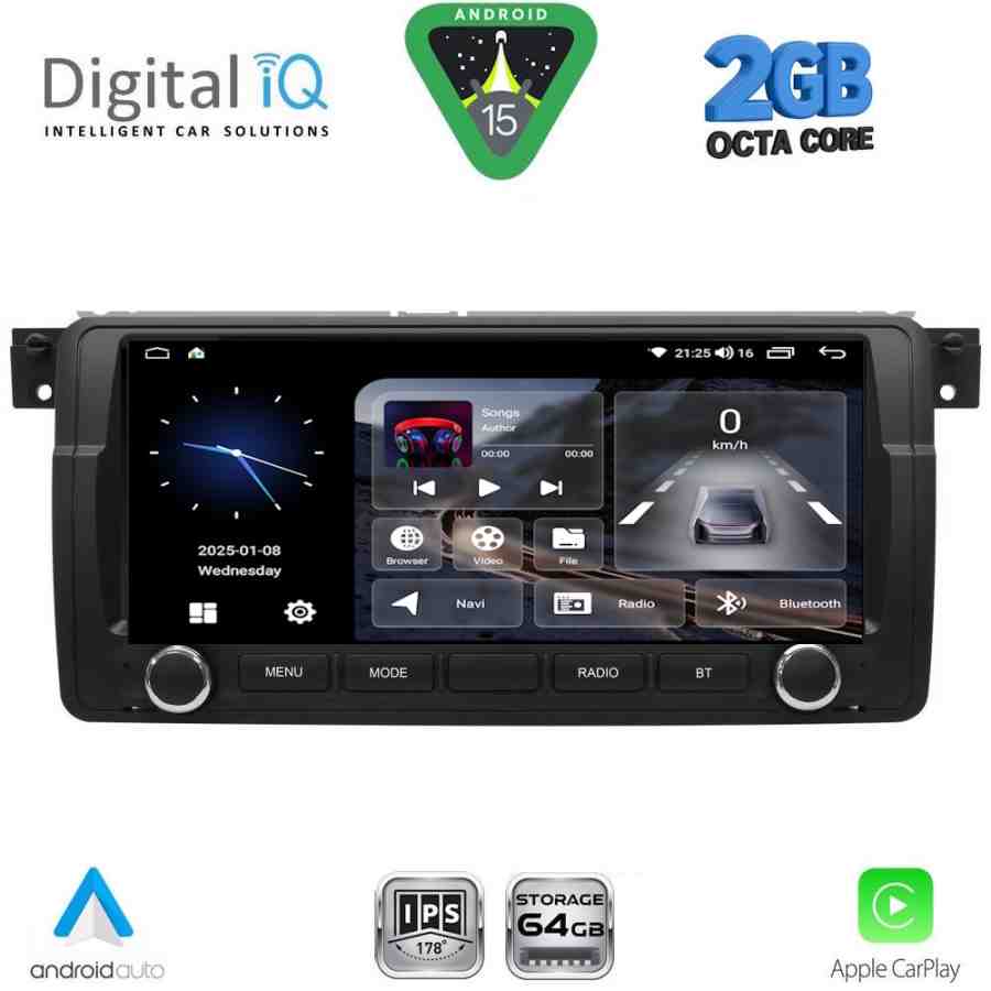 DIGITAL IQ BLE 353_CPA (7" DECK) MULTIMEDIA SYSTEM for BMW E46 mod. 1998-2005