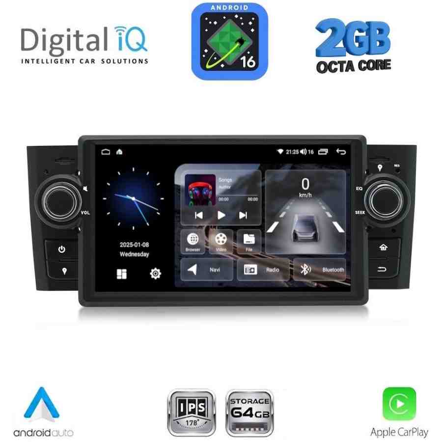 DIGITAL IQ BLE 363_CPA (7" DECK) MULTIMEDIA SYSTEM for FIAT GRANDE PUNTO mod. 2005-2012