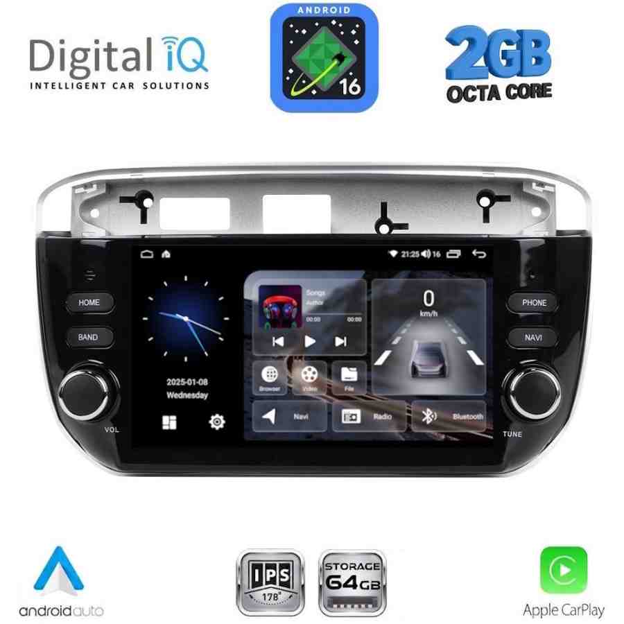 DIGITAL IQ BLE 364_CPA (7" DECK) MULTIMEDIA SYSTEM for FIAT GRANDE PUNTO mod. 2012-2018