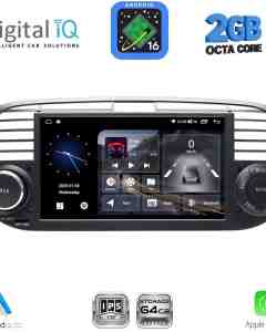 DIGITAL IQ BLE 365BL_CPA (7" DECK) MULTIMEDIA SYSTEM for FIAT 500 mod. 2007-2015 (BLACK)