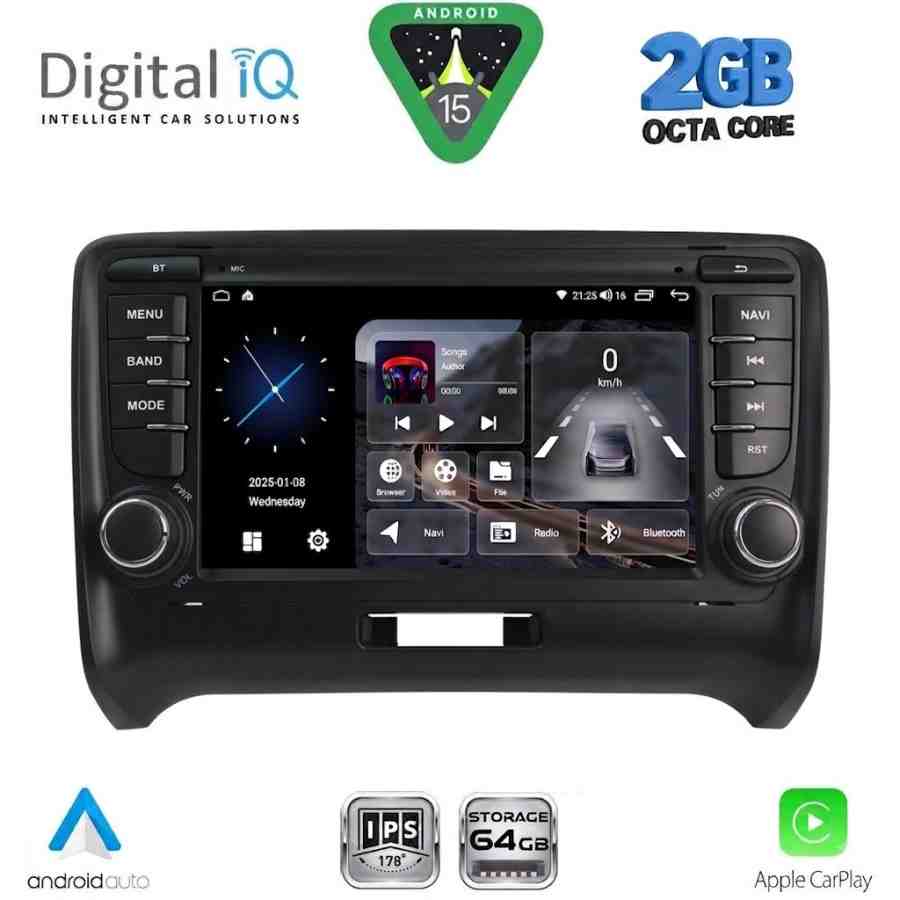 DIGITAL IQ BLE 378_CPA (7" DECK) MULTIMEDIA SYSTEM for AUDI ΤΤ mod. 2007-2015