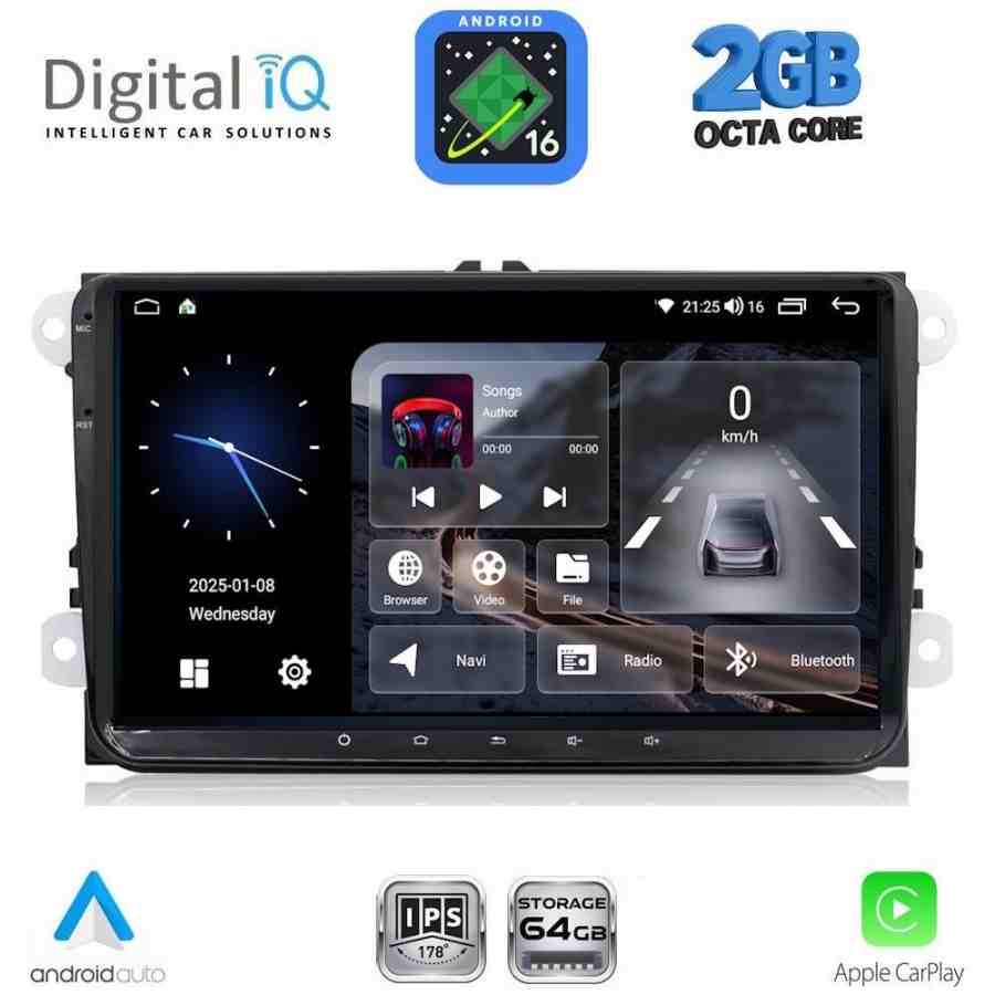 DIGITAL IQ BLE 380_CPA (9" DECK) MULTIMEDIA SYSTEM for VW - SKODA - SEAT mod. 2004-2014
