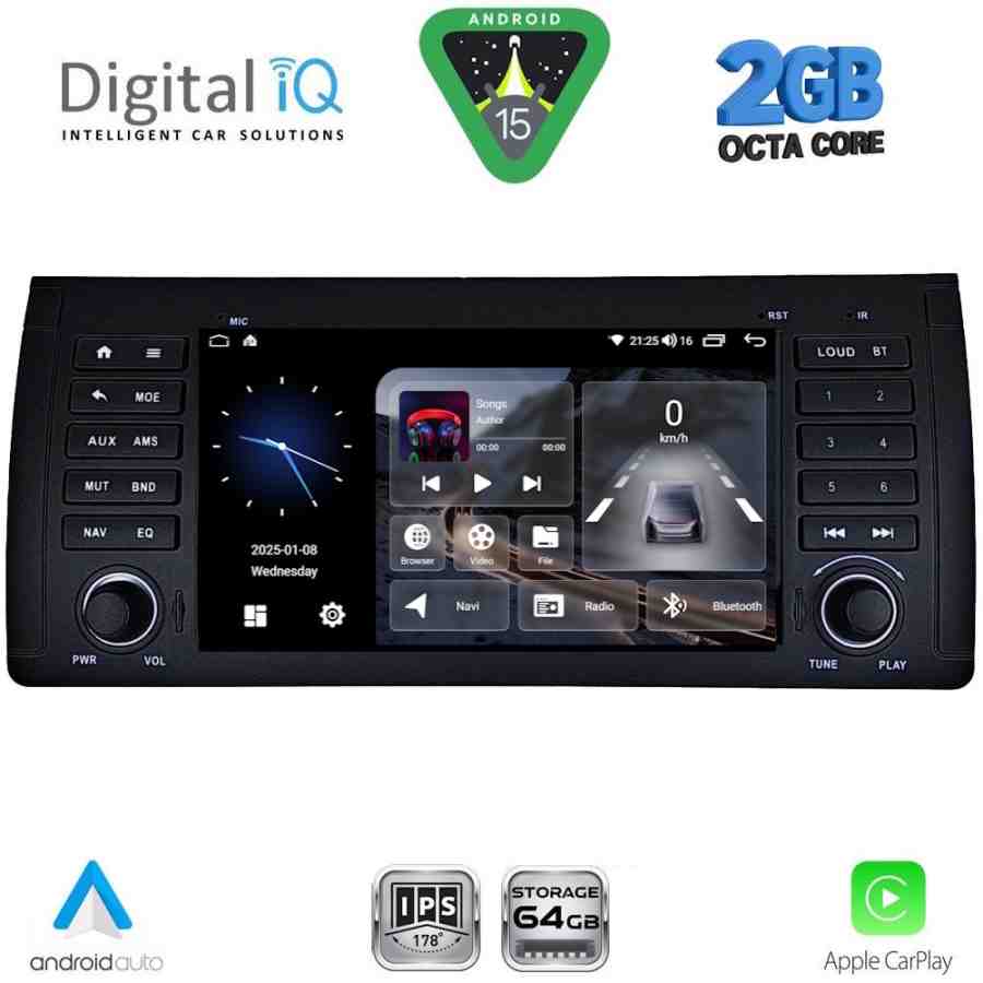 DIGITAL IQ BLE 385_CPA (7" DECK) MULTIMEDIA SYSTEM for BMW S.5-X5 (E38-39-53) mod. 1998-2005