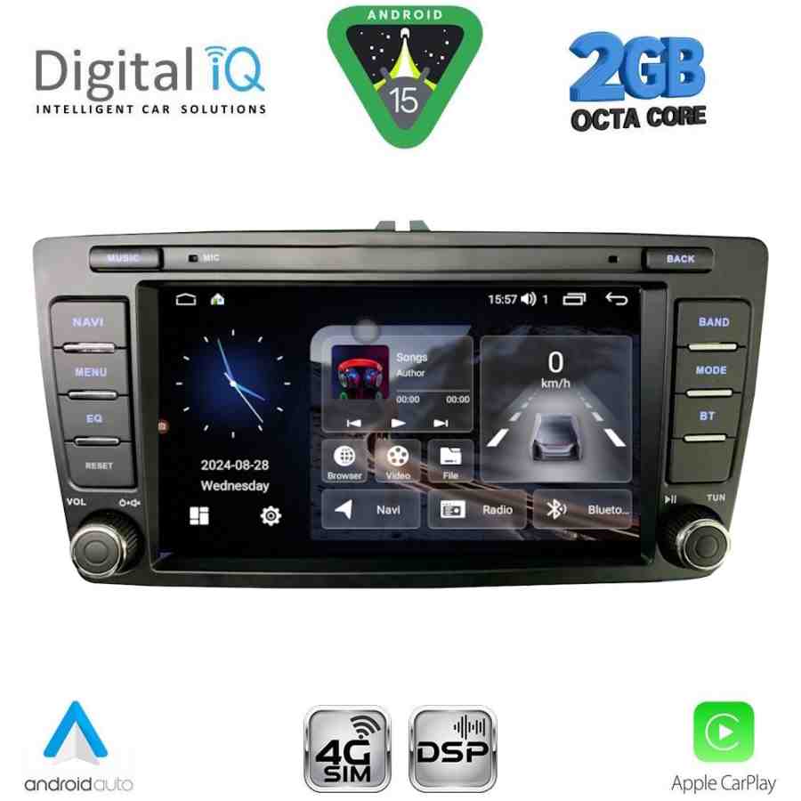 DIGITAL IQ BLF 305_CPA (8” DECK) MULTIMEDIA SYSTEM for SKODA OCTAVIA mod. 2005-2012