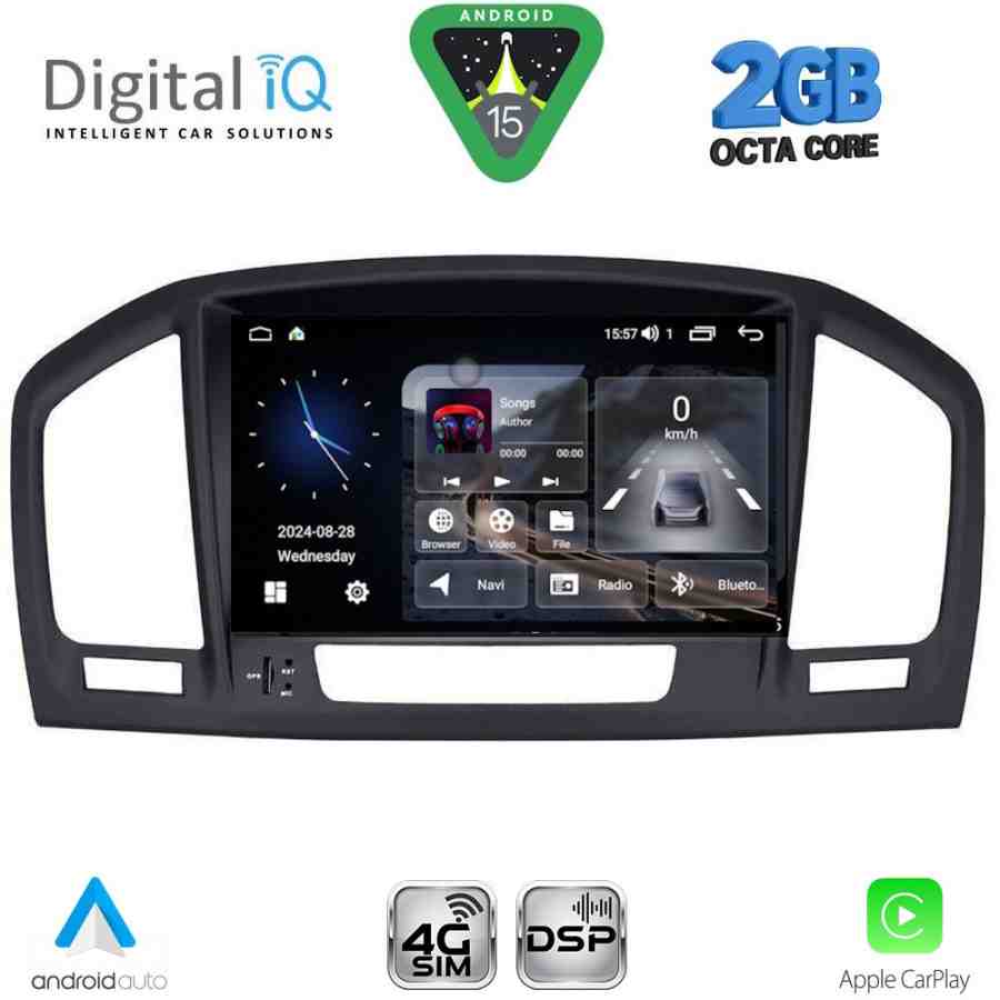 DIGITAL IQ BLF 314BL_CPA (8" DECK) MULTIMEDIA SYSTEM for OPEL INSIGNIA mod. 2008-2013 (BLACK)