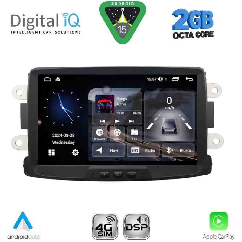 DIGITAL IQ BLF 333_CPA (8” DECK) MULTIMEDIA SYSTEM for DACIA mod. 2012-2019 - RN CAPTURE mod. 2013-2021